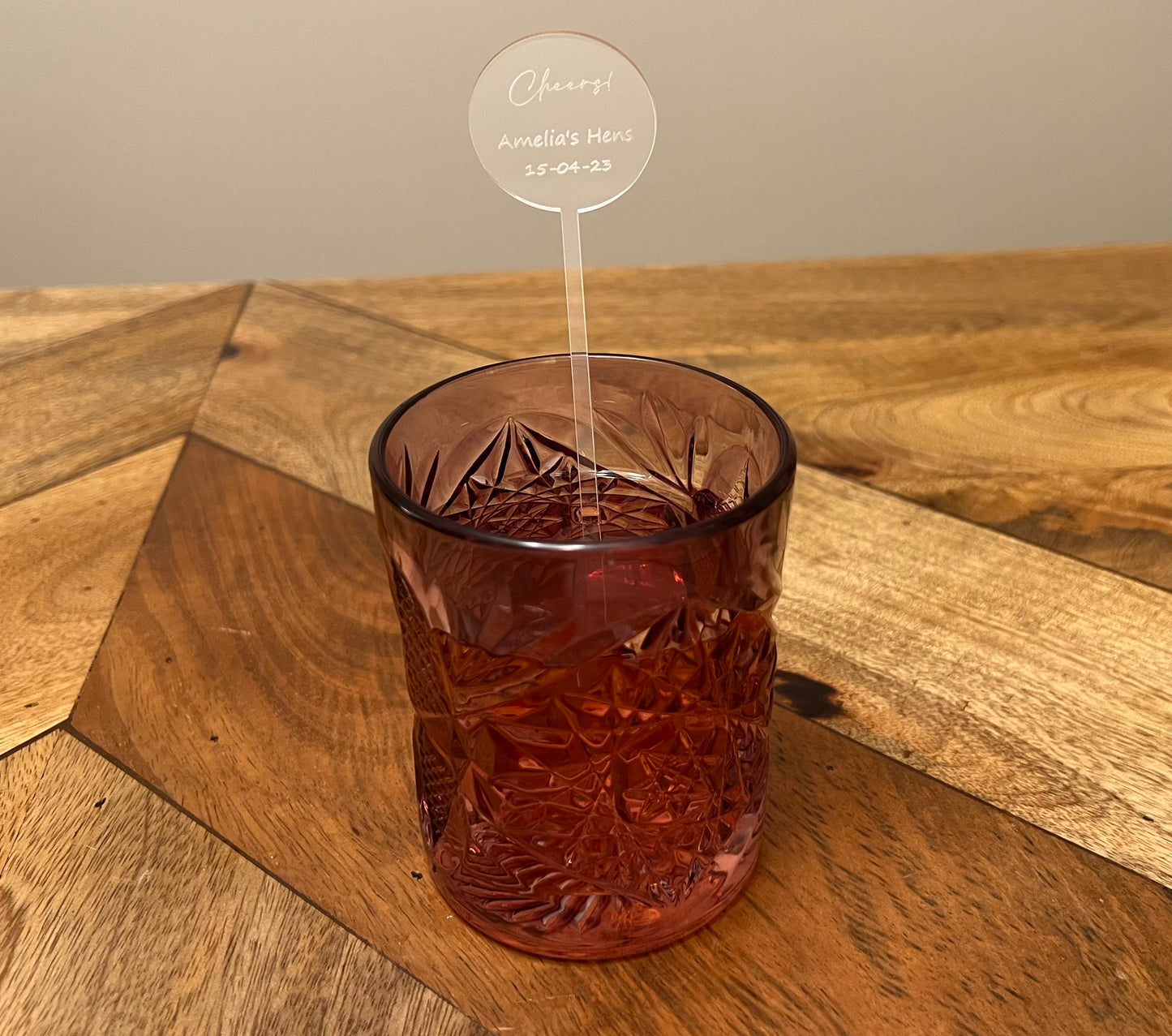 Personalised Acrylic Drink Stirrer