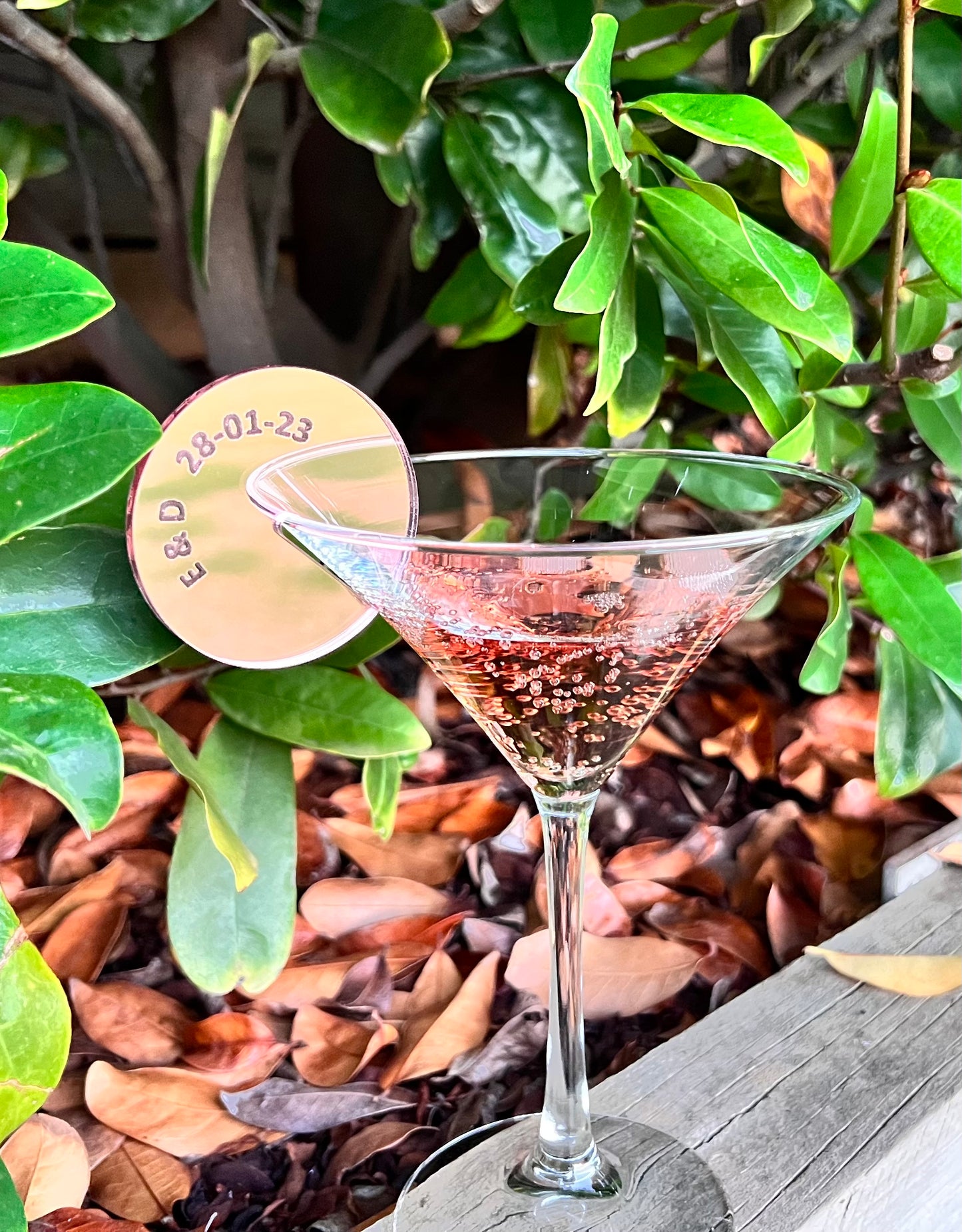Personalised Acrylic Stemless Drink Tag