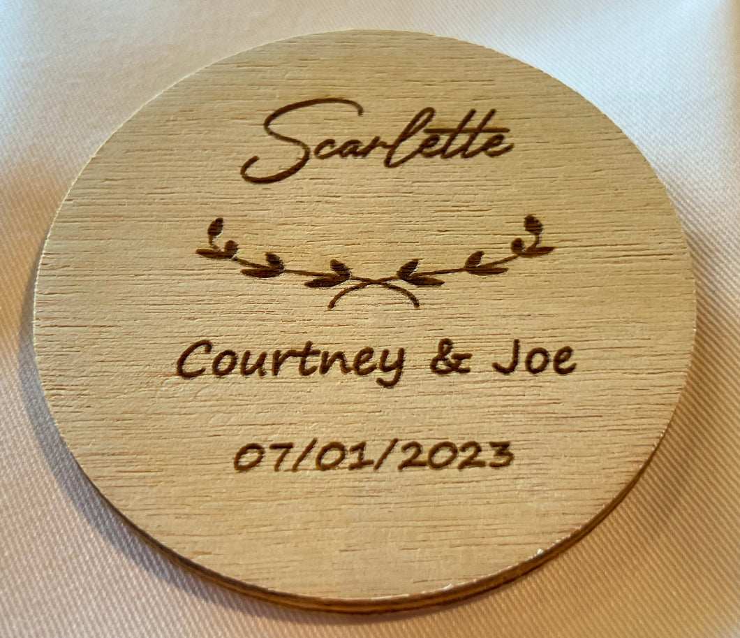 Personalised Wooden Name Coaster