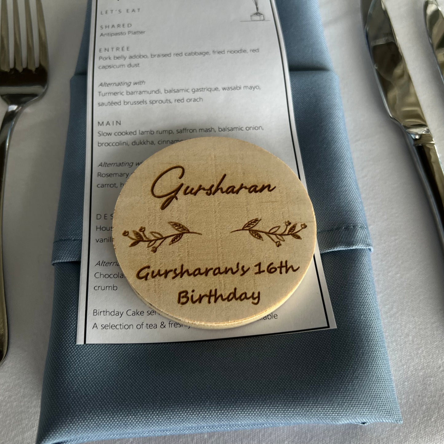 Personalised Wooden Name Coaster
