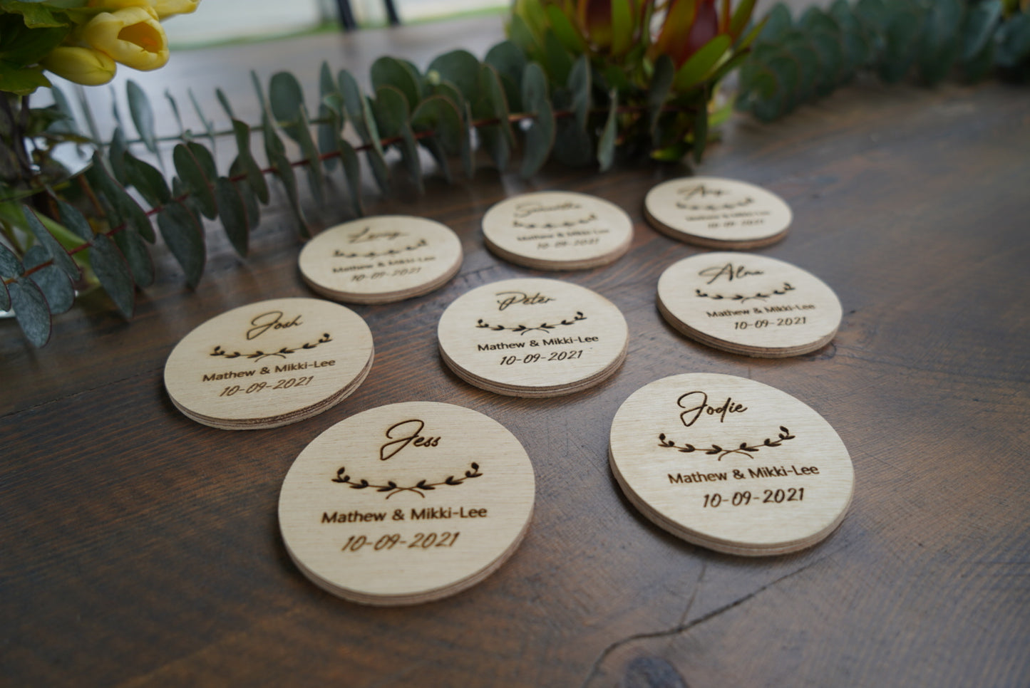 Personalised Wooden Name Coaster