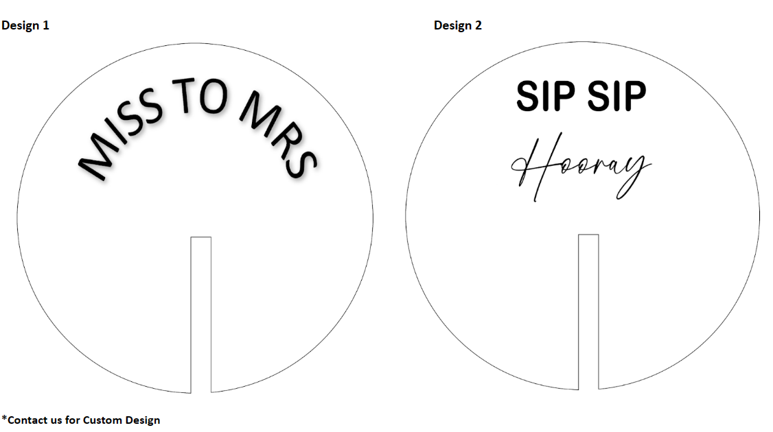 Personalised Acrylic Stemless Drink Tag