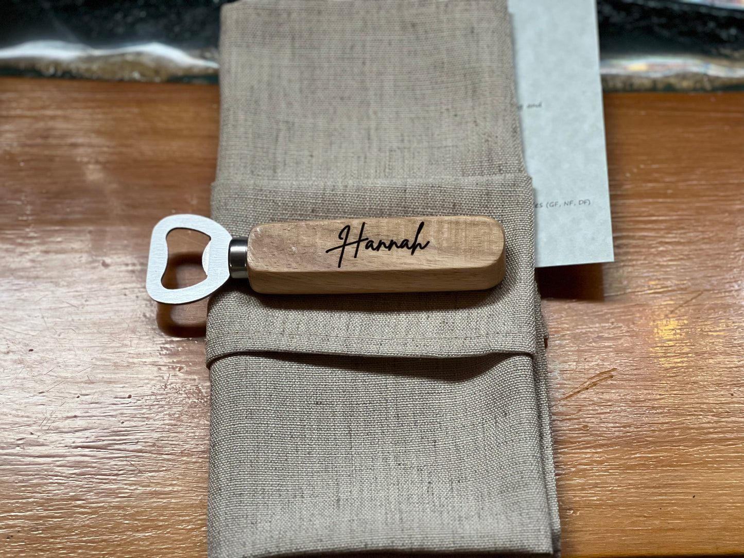Personalised Wooden Bottle Opener