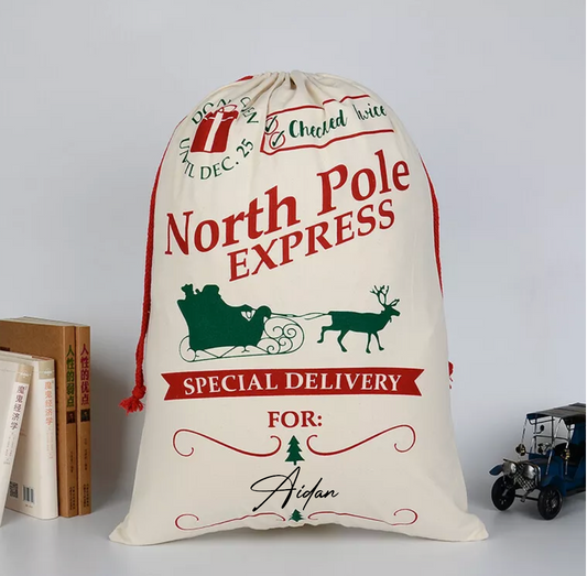 Personalised Santa Sack - North Pole Express