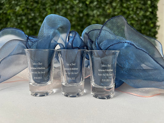 Personalised Engraved 40ml Glass Shot Glass