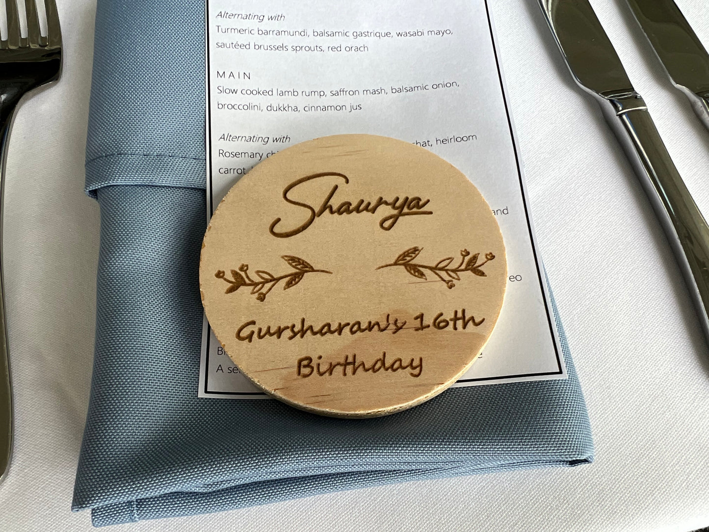 Personalised Wooden Name Coaster